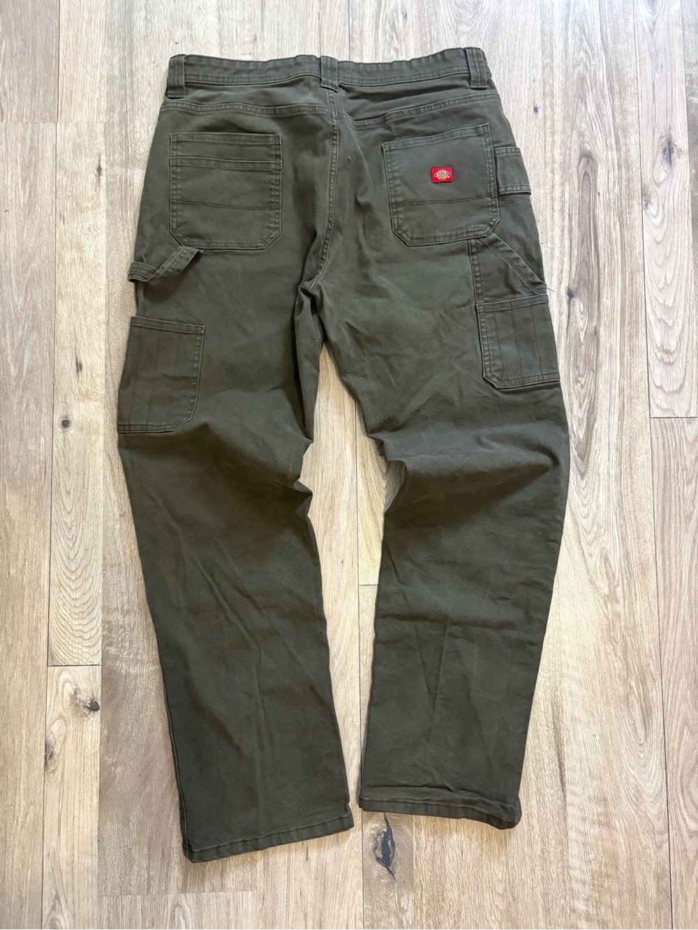 Dickies crafted for women green utility Carpenter pants with double knees